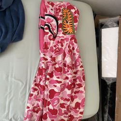 Pink Double Hooded Hoodie 