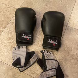 Kickboxing Gloves 14oz & Gloves W/wraps