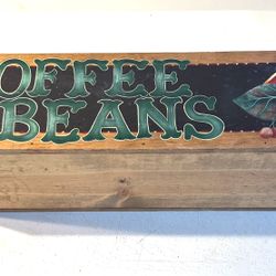 Hand painted Wooden Box Shelf, One Of A Kind 18” w
