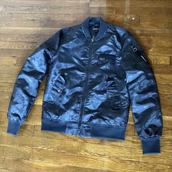 Members Only Bomber Jacket Grey Urban Camouflage Size Men S Small
