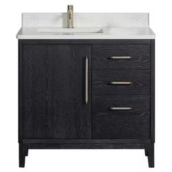 Brand New Still In Box- 36” Black Vanity