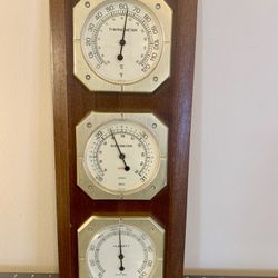Vintage Sunbeam Weather Station-Thermometer, Hygrometer, Barometer Made In USA