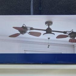 Harbor Breeze Twin Breeze II 74-in Indoor/Outdoor Ceiling Fan with Light -BRAND NEW 