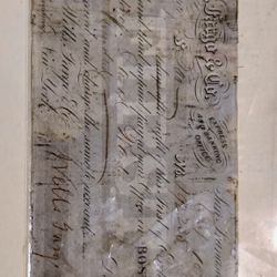 Antique Back Notes & Checks From Mid 1800's