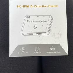 HDMI Switch 8K 60Hz - HDMI 2.1 Switcher 2 in 1 Out, 4K@120Hz Aluminum HDMI 2.1 Splitter, Manual Switch Compatible with PS5/4/3 Xbox Fire Stick Blu-Ray