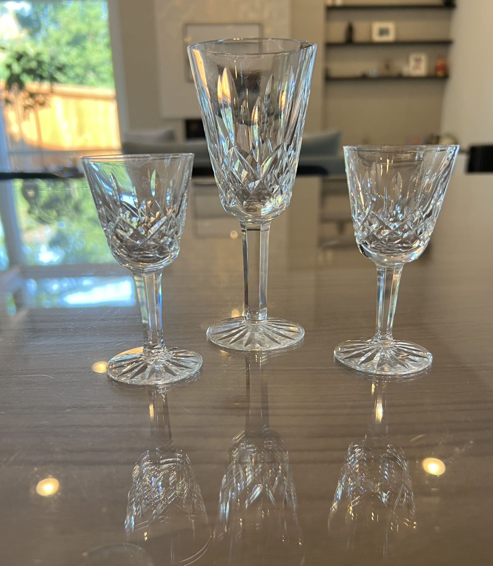 Waterford Lismore Crystal Cordial Sherry Glasses