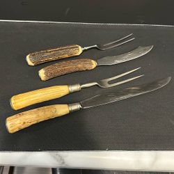 Antler Handle Carving Sets