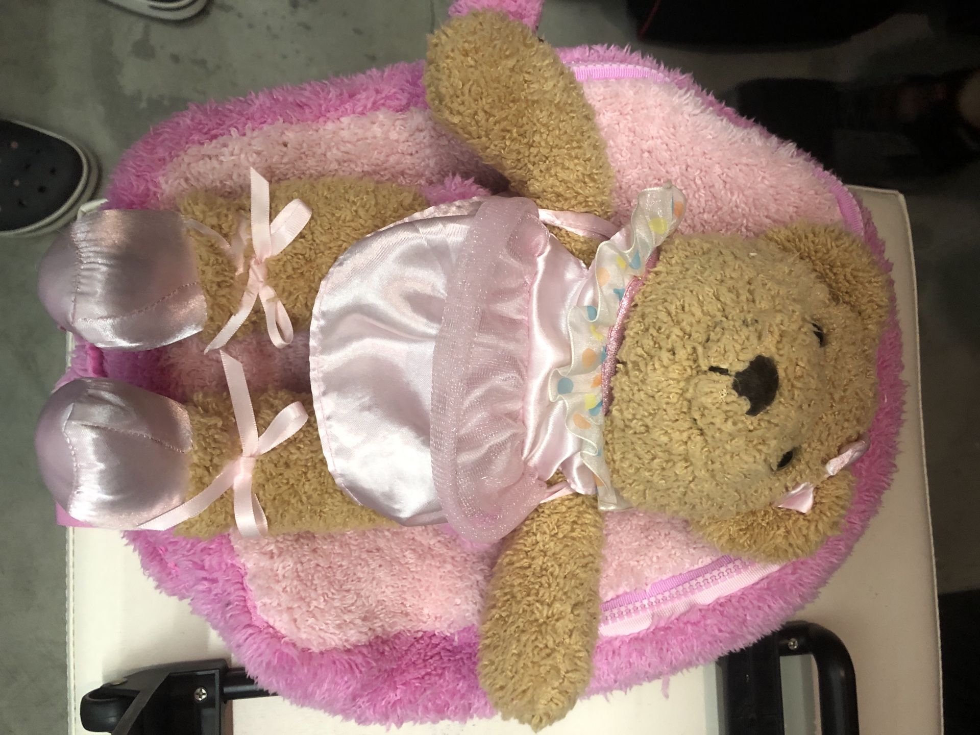 Pink Bear Ballerina Backpack