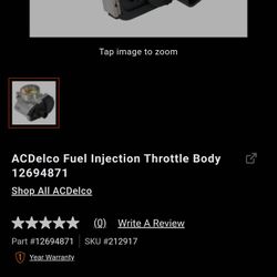 Fuel injection throttle body g m