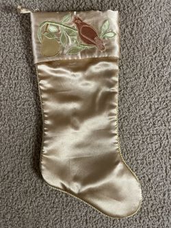 GOLD CHRISTMAS STOCKING 