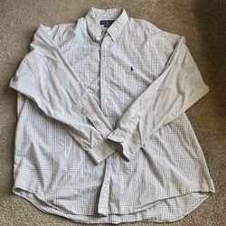 Blue and Yellow Checked Ralph Lauren Button Down