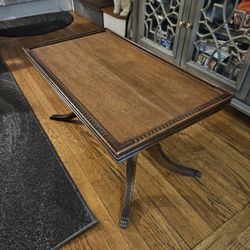 Small Rectangular Solid Mahogany Coffee Table Or Side End Table