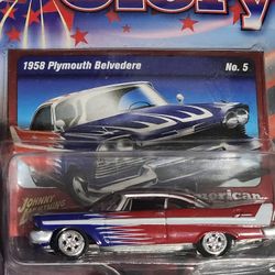2016 Series JOHNNY LIGHTNING Street Freaks 1958 Plymouth Belvedere No. 5