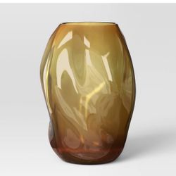Organic Form Glass Hurricane Decorative Vase from Threshold