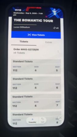 4 Bruno Mars Concert Tickets