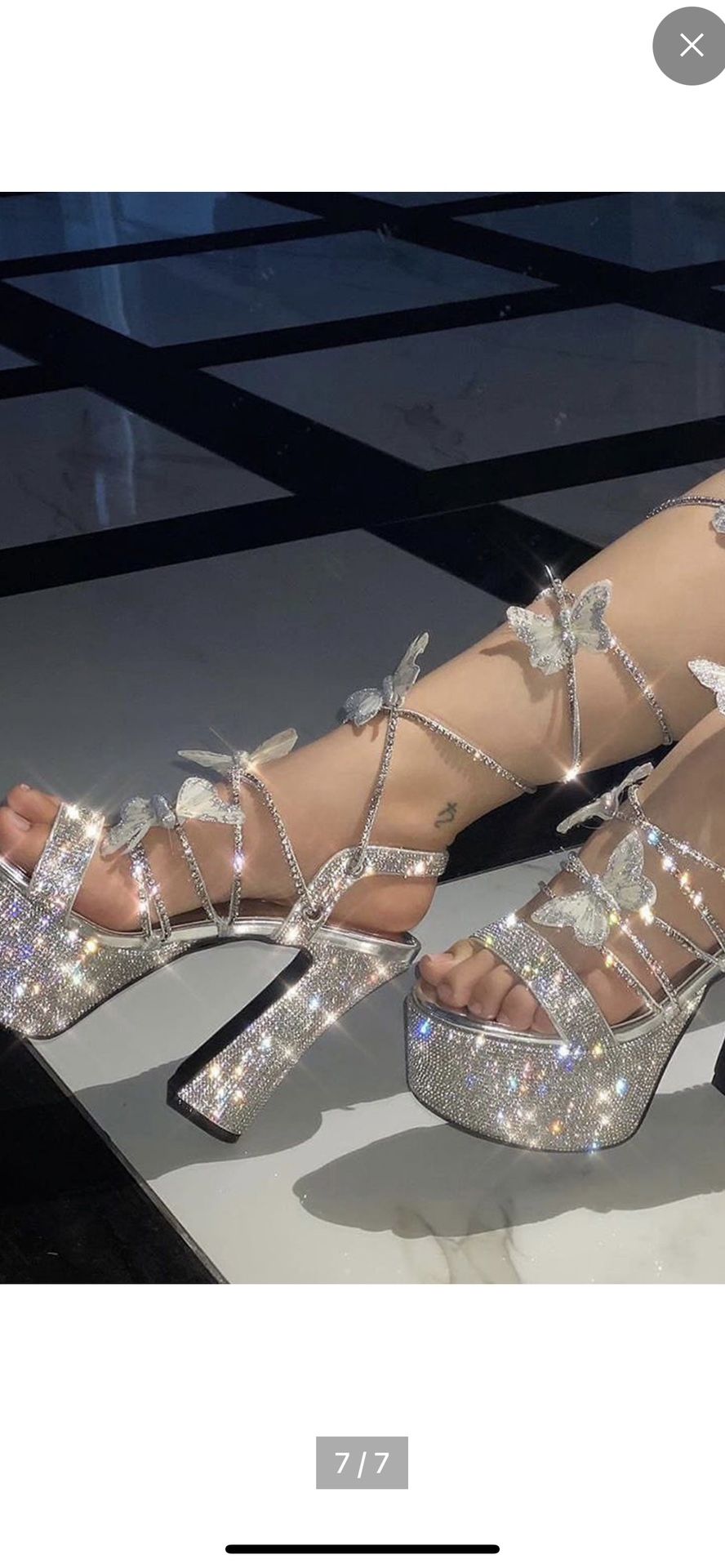 Dolls Kill Butterfly Lace Up Platforms