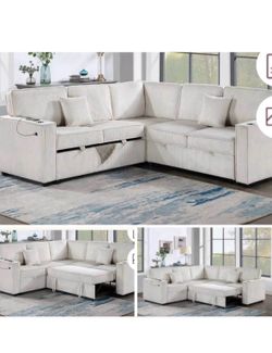 Sectional with pullout sleep
