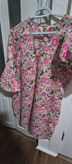 Floral printed pure cotton kurti