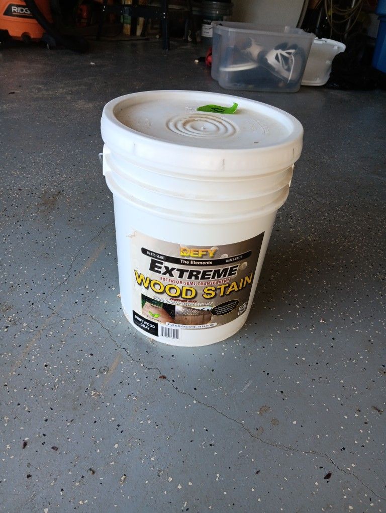 5 Gal Extreme Wood Stain, Driftwood Grey