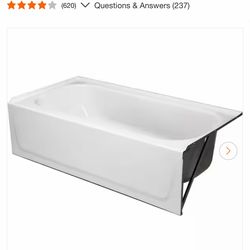 Bootz Industries Aloha 60 in. x 30 in. Alcove Soaking Bathtub with Right Drain in White