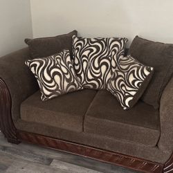 Chocolate Brown Sofa Loveseat
