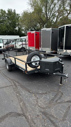 Open Utility Trailer with Spare Tire