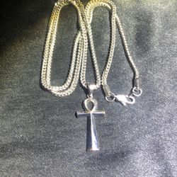 GG ( Gods Gold ) 18 K Chain And Ankh