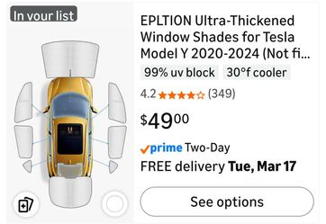 Tesla Model Y (2020-24) 8pc Privacy Screen Set