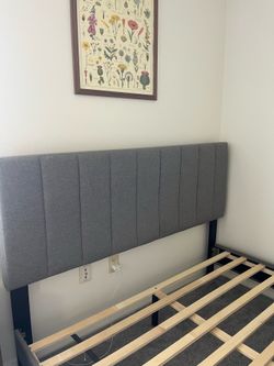 Queen bed frame - grey