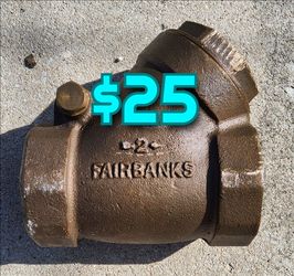 FAIRBANKS Bronze 2" 
Check Valve 200-S 400-WOG. Used Good Condition. 

$25