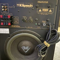 Klipsch Subwoofer and Center Speaker Bundle - $200 (Negotiable)
