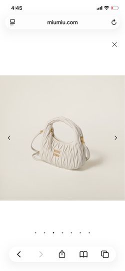 Miu miu Wander matelassé nappa leather hobo bag