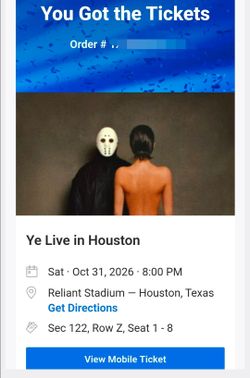 Kanye West 10/31 Houston Show