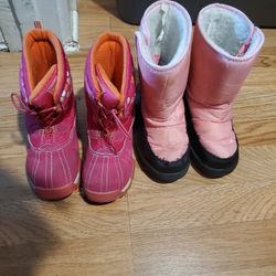 Girl Snow Boots Size 10 Y 13