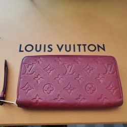 Louis-vuitton EMPREINTE ZIPPY AUTHENTIC  Red Wallet 