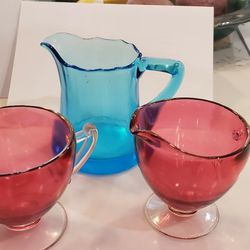 Misc. Vintage Colored Glassware 