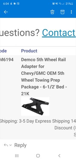 Brand new 5th wheel hitch adapter 2020 sb Silverado
