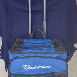 Large Soft Rolling Cooler with Handle - Budweiser Logo - New