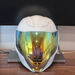 Icon Airflite Gold Mirror Shield Matte White size Medium 