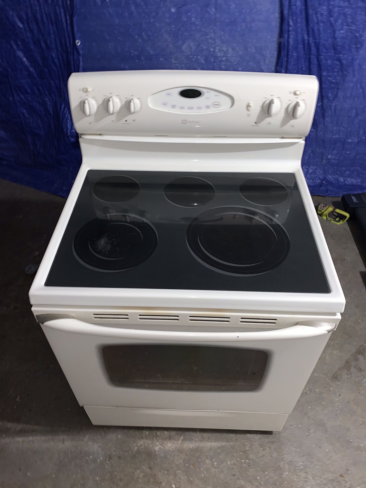 LIKE NEW Almond Maytag Electric Stove