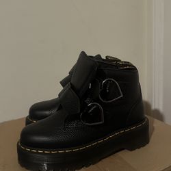 devon heart leather platform boots 