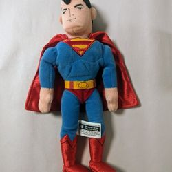1998 Warner Brothers Plush Bean Bag Superman DC Vintage