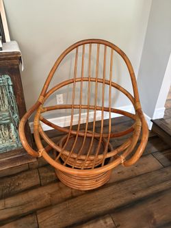 Rare Antique Rattan Rocking Chair