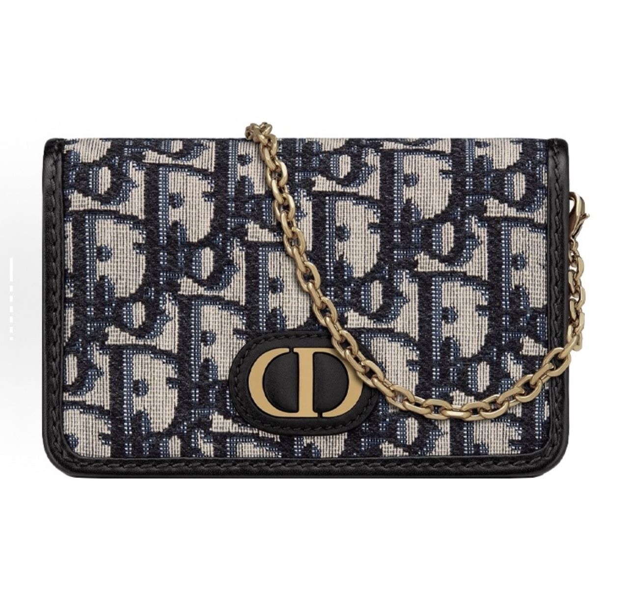 DIOR 30 Montaigne nano metal texture classic old flower full print fabric chain bag one-shoulder cross-body handbag mini(107)86