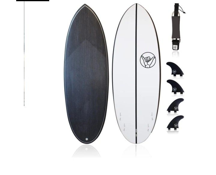 Surfboard 5'8 Carbonfiber Fiberglass "Wide Bodied Short Fishy" 