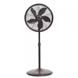 NewAir 18 in. 3-Speed Outdoor Misting Fan and Pedestal Fan Combination with Sturdy All Metal Design for 600 sq. ft. - Brown @131