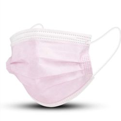 Face masks adult disposable in pink