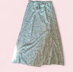 Mint Green Floral Skirt! Size S/M