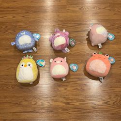 Squishmallows Lot of 6 (7 and 8 Inches)