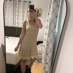 Nude Vintage Lace Dress by A’Reve